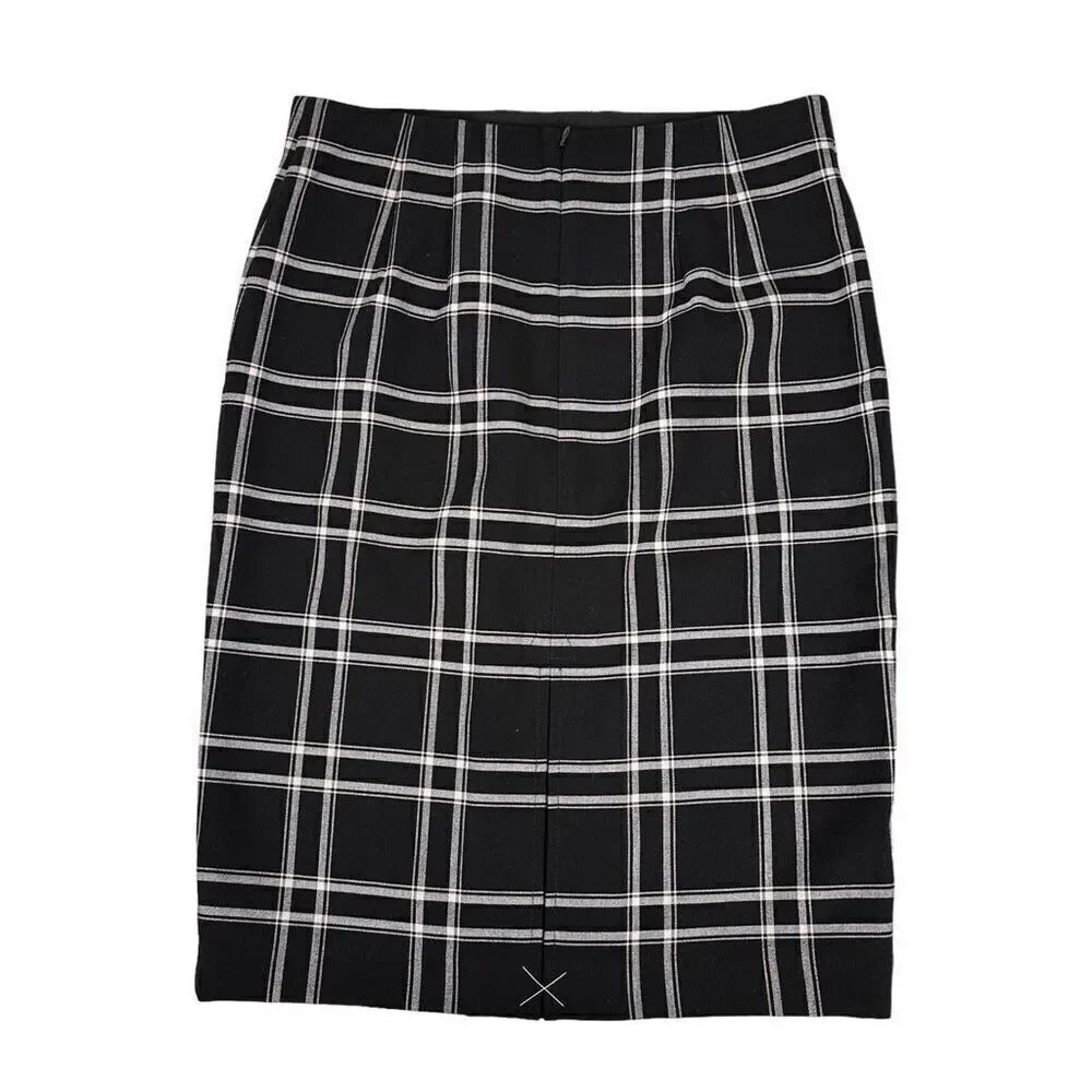 Loft Plaid Pencil Skirt size 8T NEW